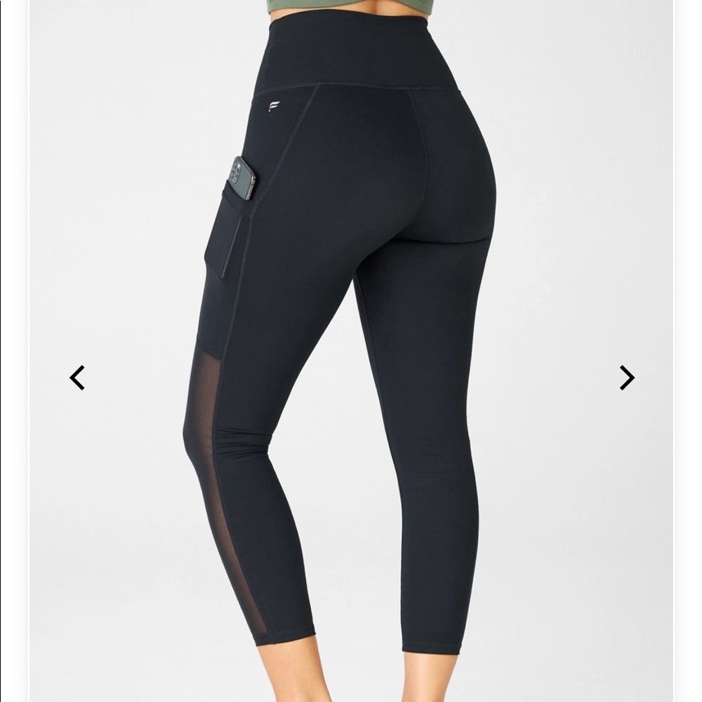 Fabletics Powerhold Mesh Capris Leggings Black - image 1